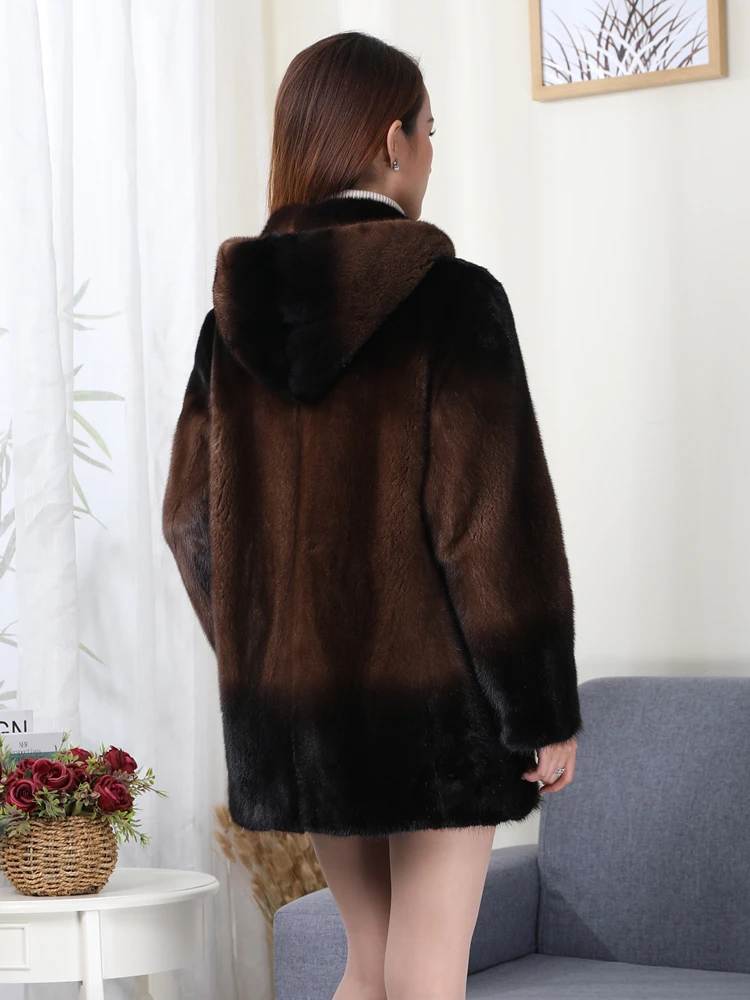 Women real mink coats female mink fur coat genuine long fur coat ladies winter clothes oversize 6xl 5xl 7xl Imitation fur coats
