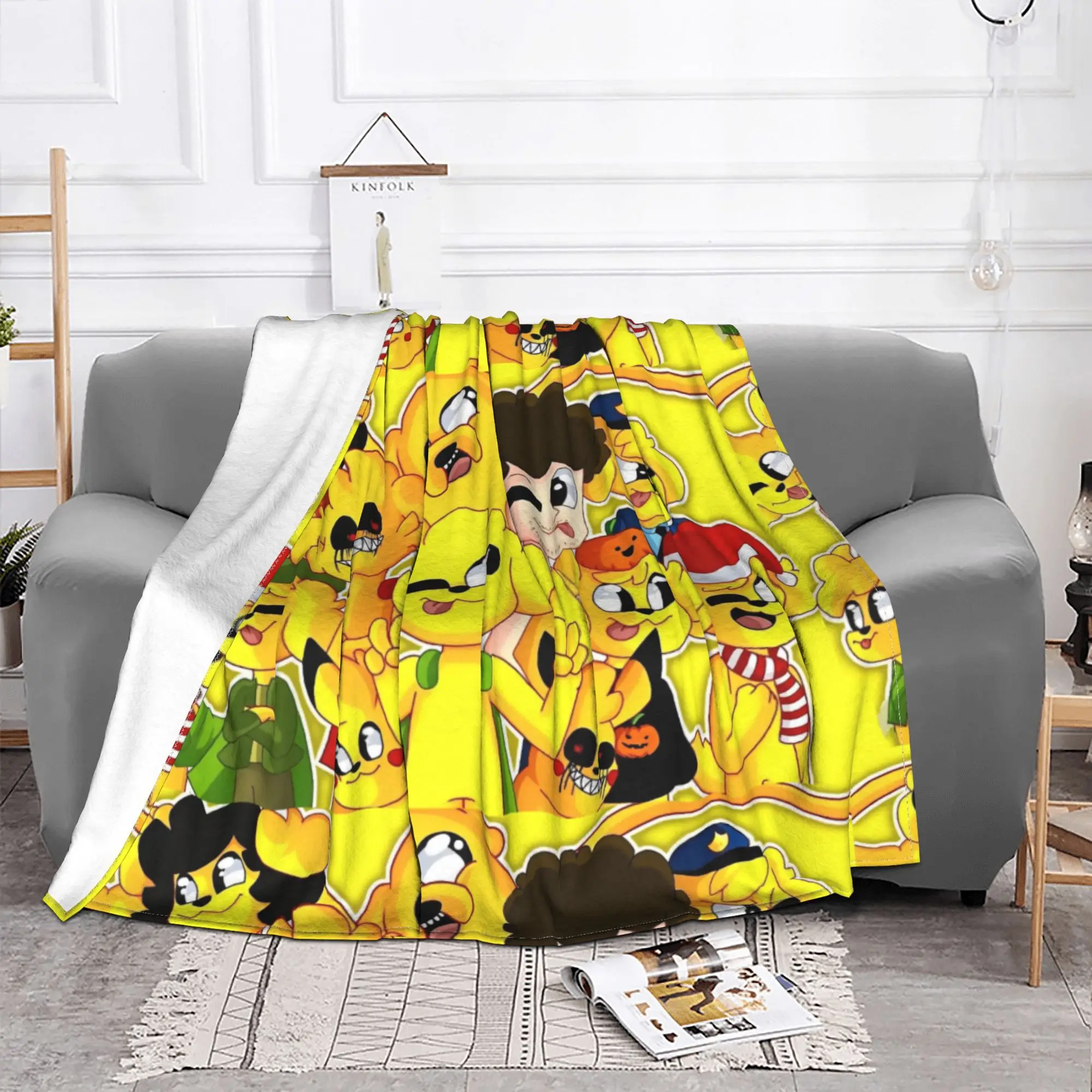 Mikecracks мультяшное коралловое флисовое плюшевое одеяло для кровати автомобиля