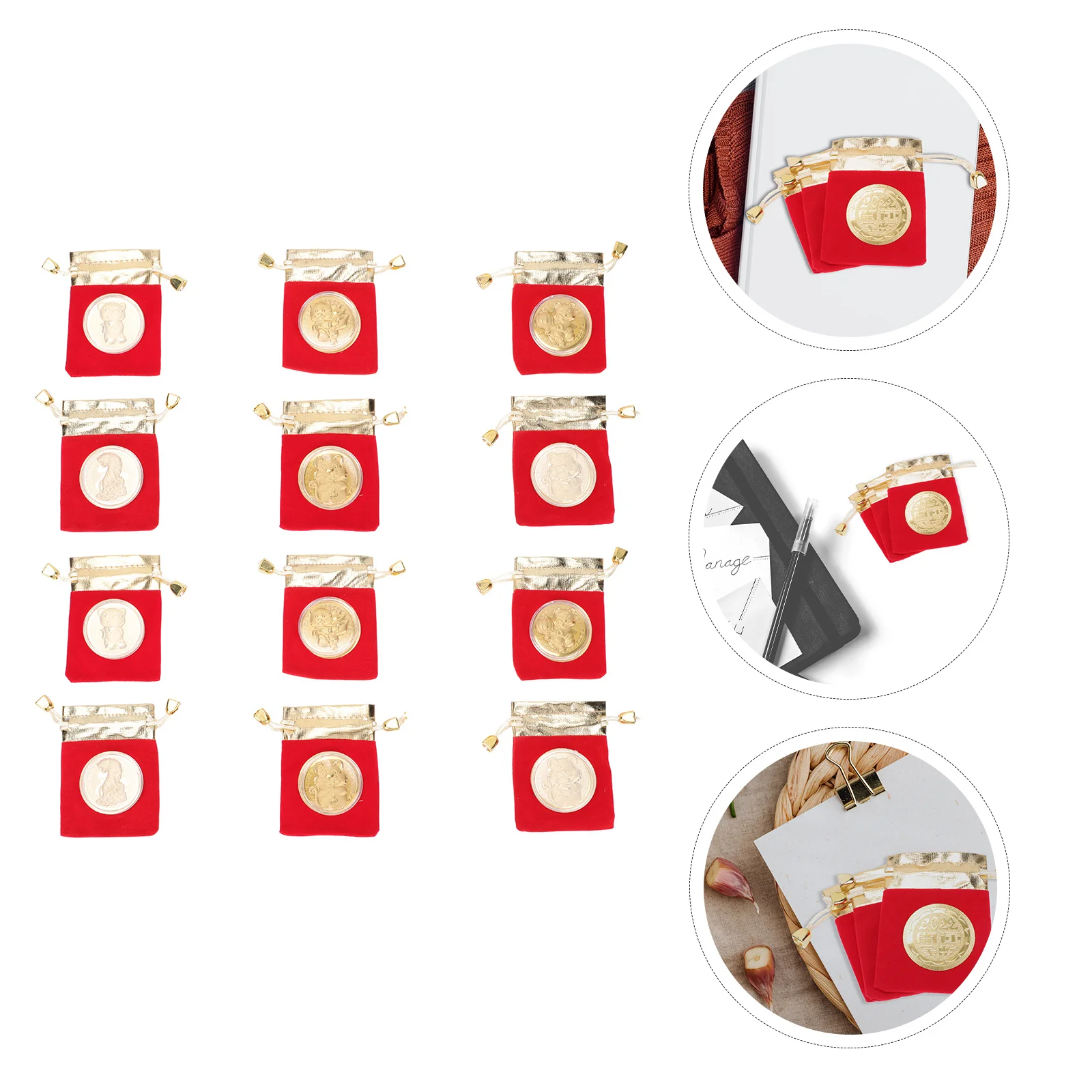 

12Pcs 2022 New Year Gift New Year Gift Year Commemorative Souvenir