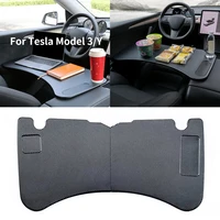 for tesla model 3 y modely car steering wheel table board laptop tray portable office table eating drinking tray phone holder