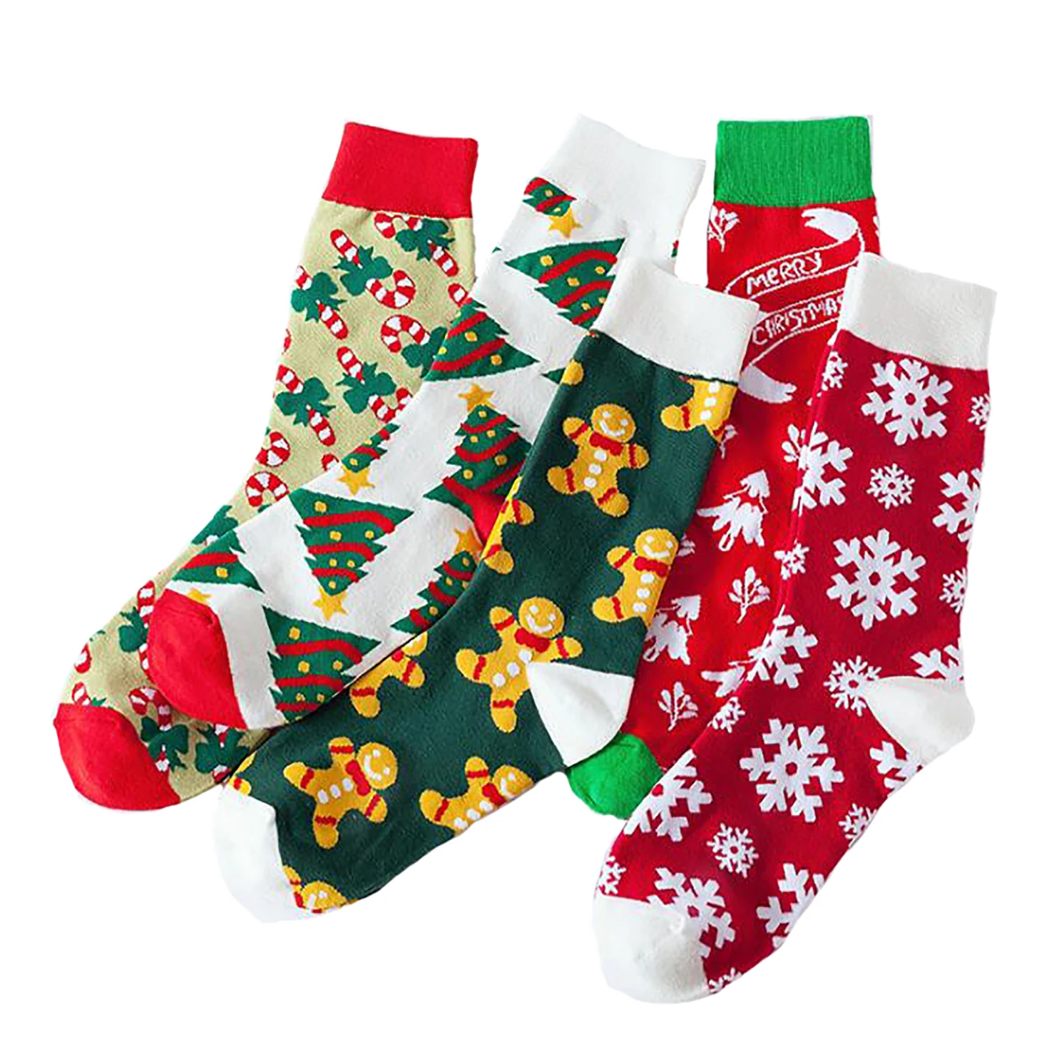 

Christmas Socks Cotton Winter Cute Deer Santa Claus Snowman Cartoon Printing Cristmas Decoration Middle Tube Socks Xmas Gifts
