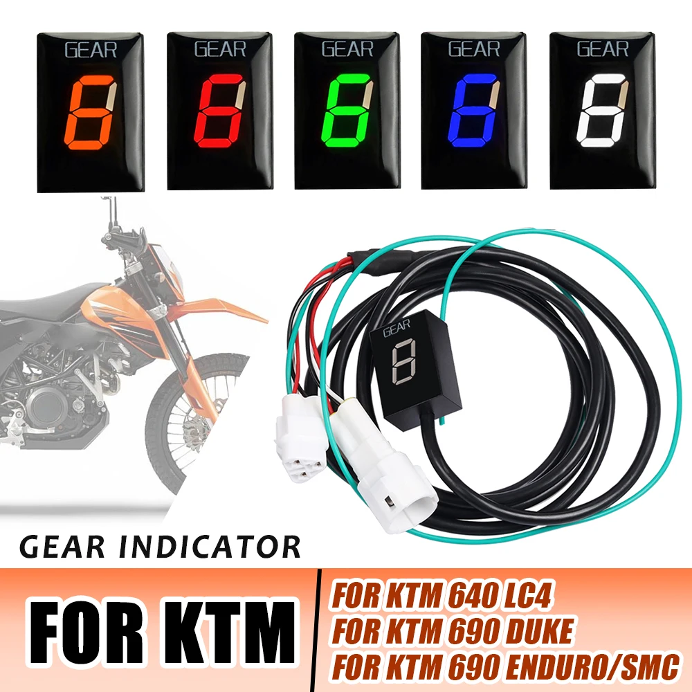 

Motorcycle Gear Indicator ECU Plug Mount 1-6 Level LED Speed Display For KTM DUKE690 KTM 640 LC4 690 Duke 690 Enduro 690 SMC