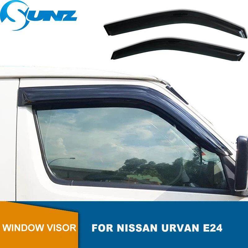 Car Window Visor For Nissan Urvan E24 1986 -2001 2pcs Black Window Rain Guards Weathershields Sun Rain Deflector Car Accessories