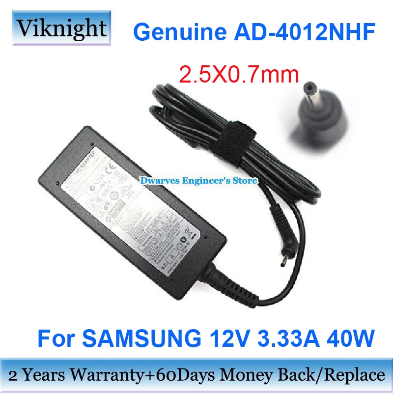 

Оригинальный адаптер для ноутбука 12 В, 4012 А, 40 Вт, для SAMSUNG AD-4012NHF AD-