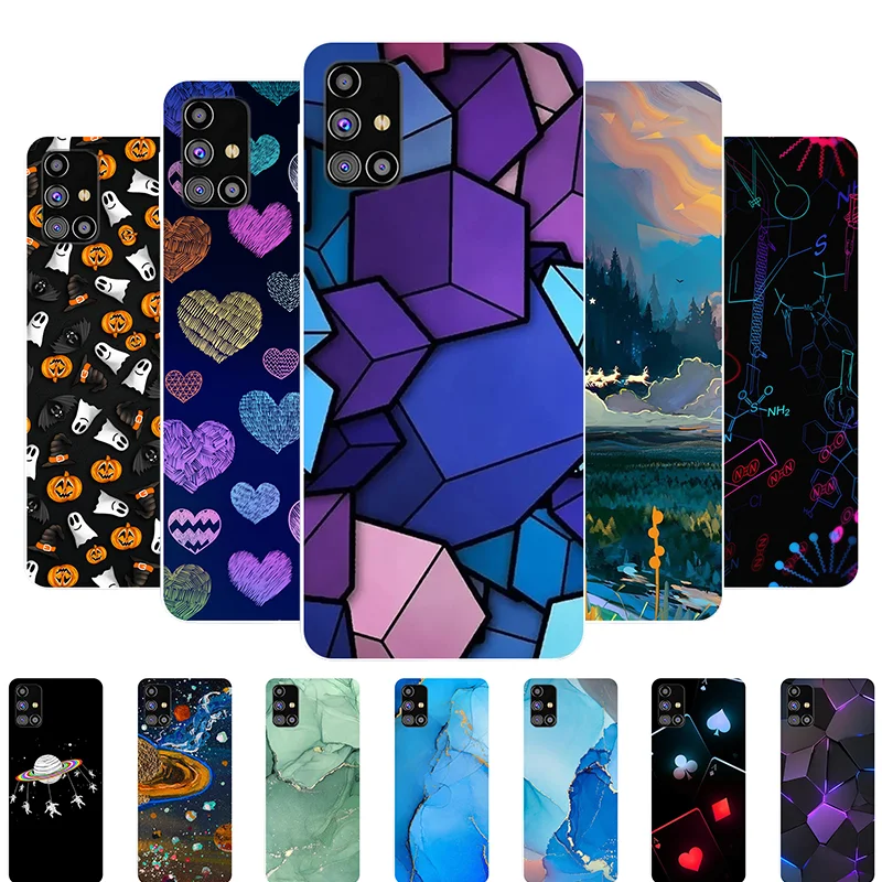

For Samsung Galaxy M31S Case SM-M317F Soft Silicone Painting Cute TPU Back Cover for Samsung M31s Phone Case M31 S Funda etui