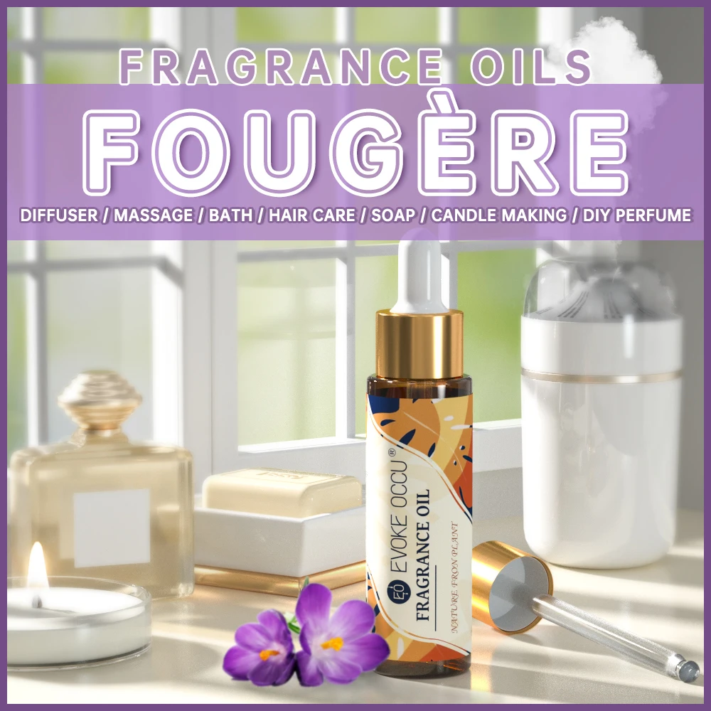 

EVOKE OCCU 10ML Perfume Oils Fougère Fragrance For Aromatherapy Diffuser Humidifier Massage Hair Care Candle Soap Making DIY