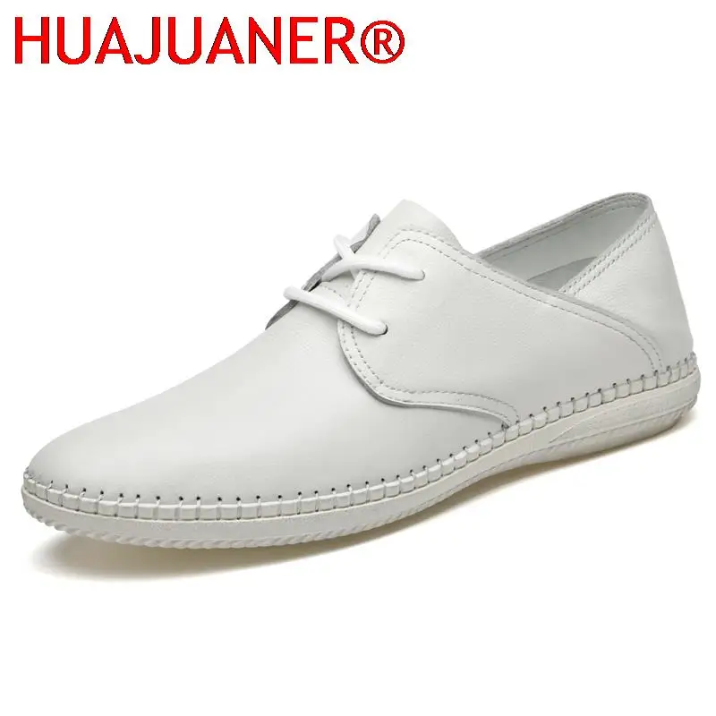 

New Fashion Loafers Shoes Men's Casual Shoes Genuine Leather Lightweight Non-slip Male Flats Breathable Sneakers Moccasins Male