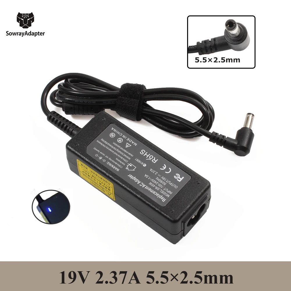 Зарядное устройство для ноутбука Toshiba Satellite C50D C55 C55DT C650D ASUS X553M X553MA 19 в 5 А 2 * мм 45 Вт -