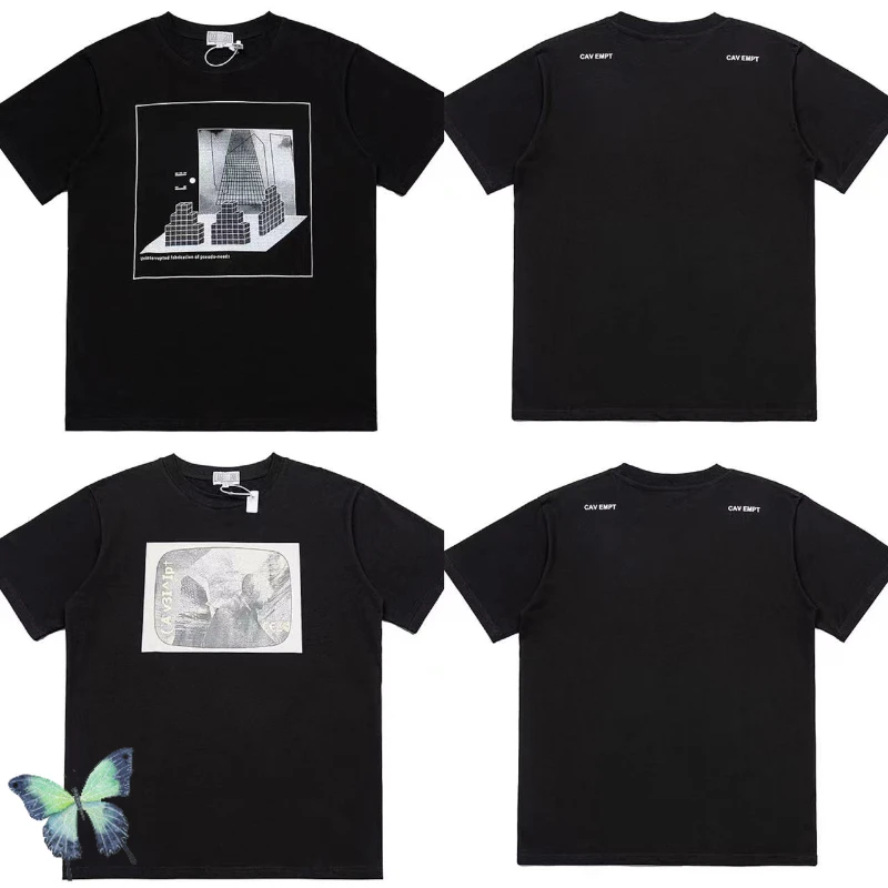 

Футболка с принтом логотипа Tetris Cav Empt, черная футболка высокого качества