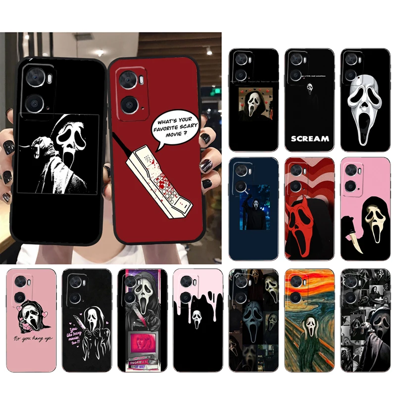 

Ghostface Scream Phone Case for OPPO A77 A57 A57S A78 A96 A91 A54 A74 A94 A73 A52 A53A53S A15 A16 A17 Funda