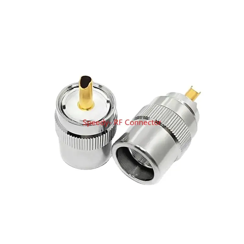 

1-10 шт. UHF PL259 м Штекерный разъем SL16 UHF мужской припой для RG58 RG142 LMR195 RG400 кабель коаксиальный адаптер Латунь Медь