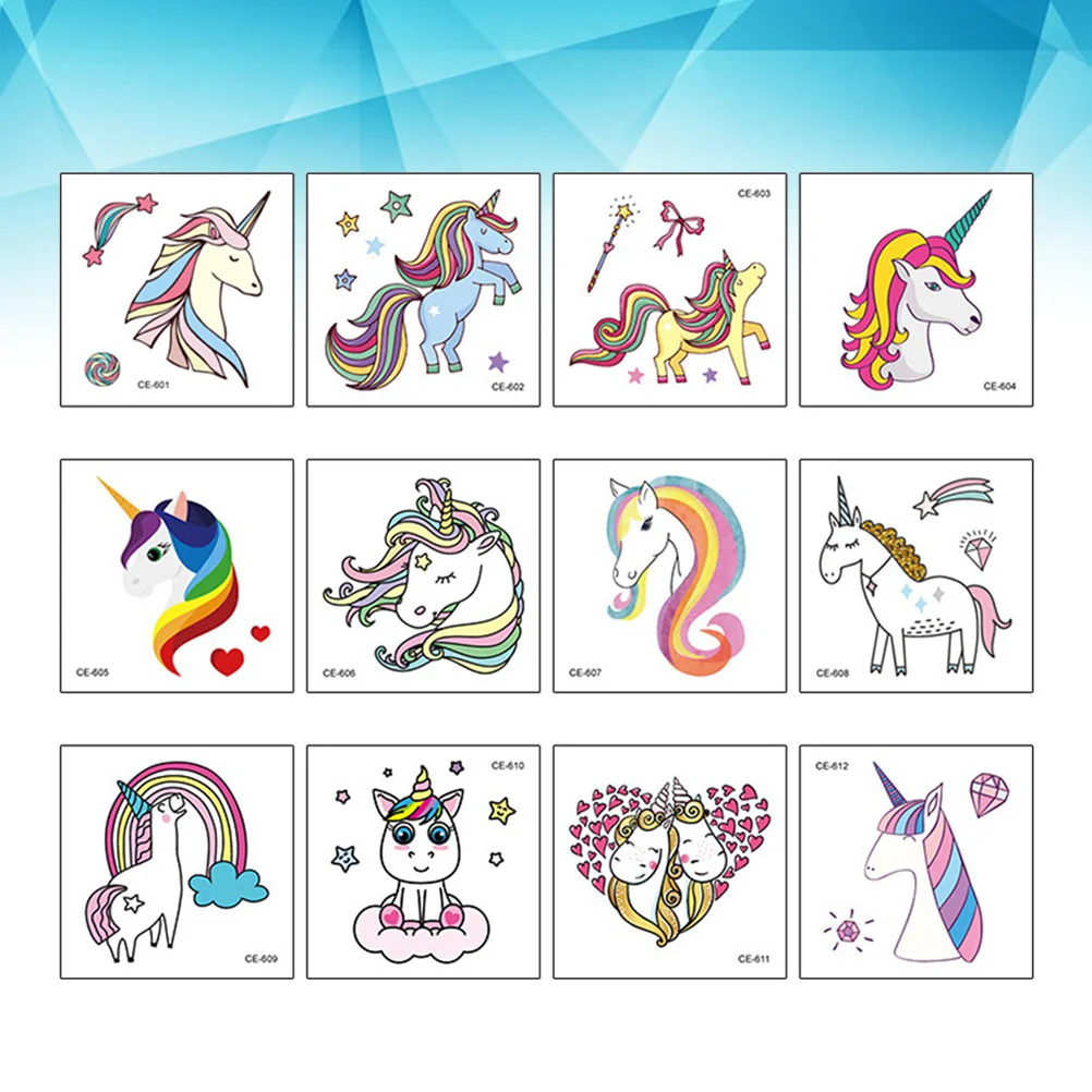 

TOYANDONA 12PCS Waterproof stickers temporary for kids party supplies favors birthday