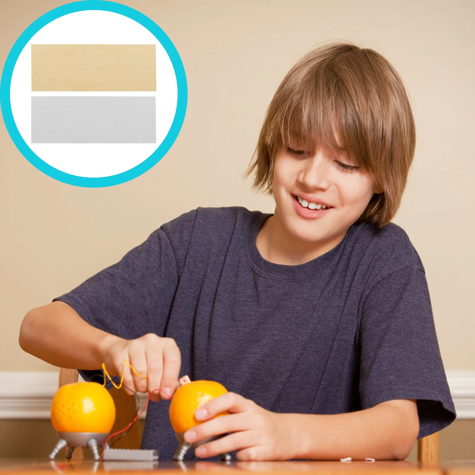 

10 Pairs Copper Electrode Sheet High Purity Zinc Electrode Zinc Electrode Strip Zinc Electroplating Strips