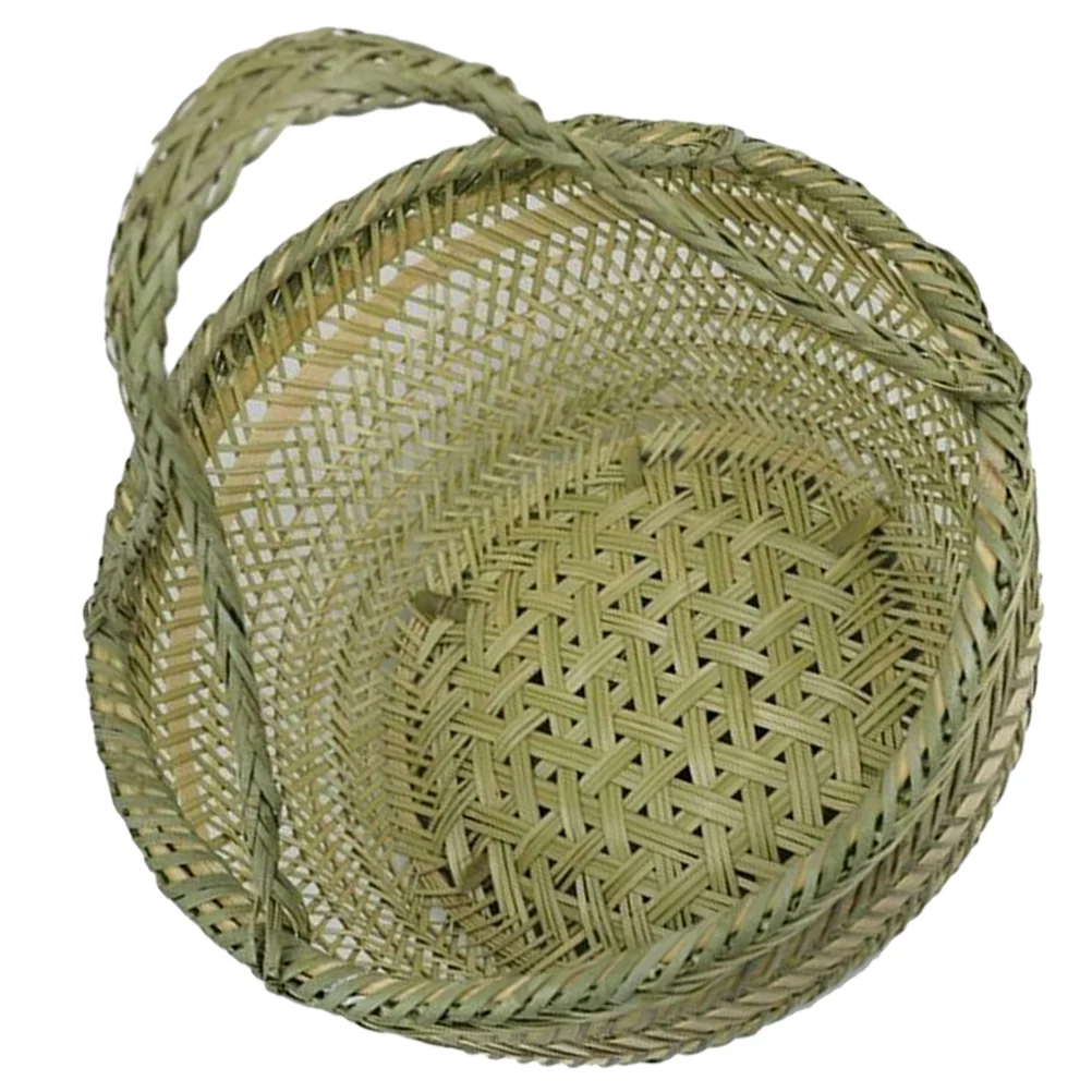 

Hand Woven Storage Basket Fruit Basket Vegetable Storage Basket Egg Basket with Handle