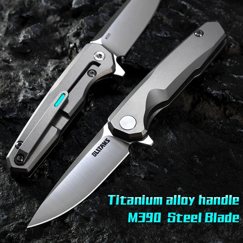 Складной мини-нож T019 TC4, ручка из титанового сплава, лезвие M390 D2, портативный карманный нож для повседневного использования, для кемпинга, самообороны, подарок