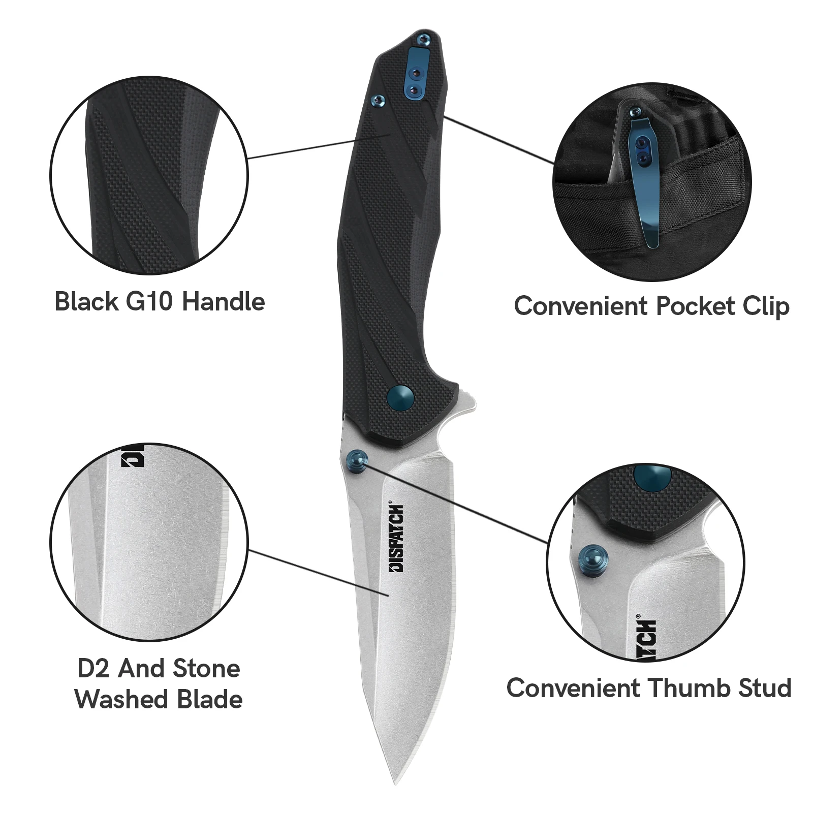 Складной нож D2 со стальным лезвием карманный Клинок с рукояткой G10 для