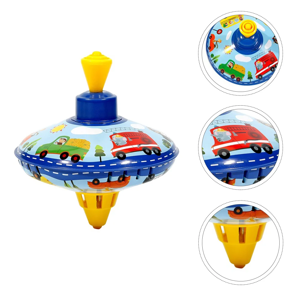 

Tin Top Musical Toys Toddlers Game Painted Flashing Gyroscope Iron Sheet Iron Tops Gyro Toys Preschool