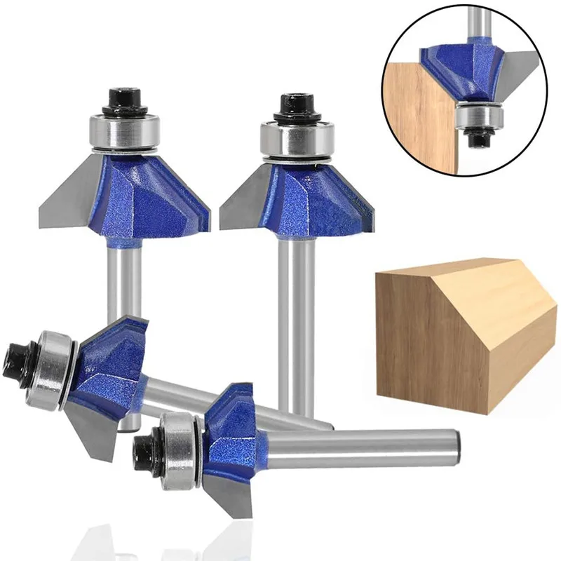 

6mm Shank 45 Degree Chamfer Router Bit Woodworking Milling Cutter The High Quality Edge Forming Bevel Wood Bits Dropshipping