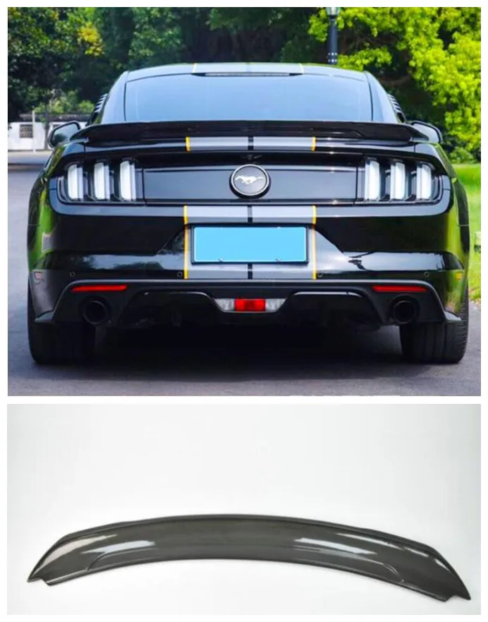 

Подходит для Ford Mustang 2015 2016 2017 2018 2019 2020 высококачественного углеродного волокна/ABS автомобильного заднего багажника, спойлер, разветвители, крыло