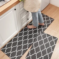 kitchen doormats nordic style plaid pvc strip mat waterproof and oil proof carpet dirt resistant leather thickened non slip rug