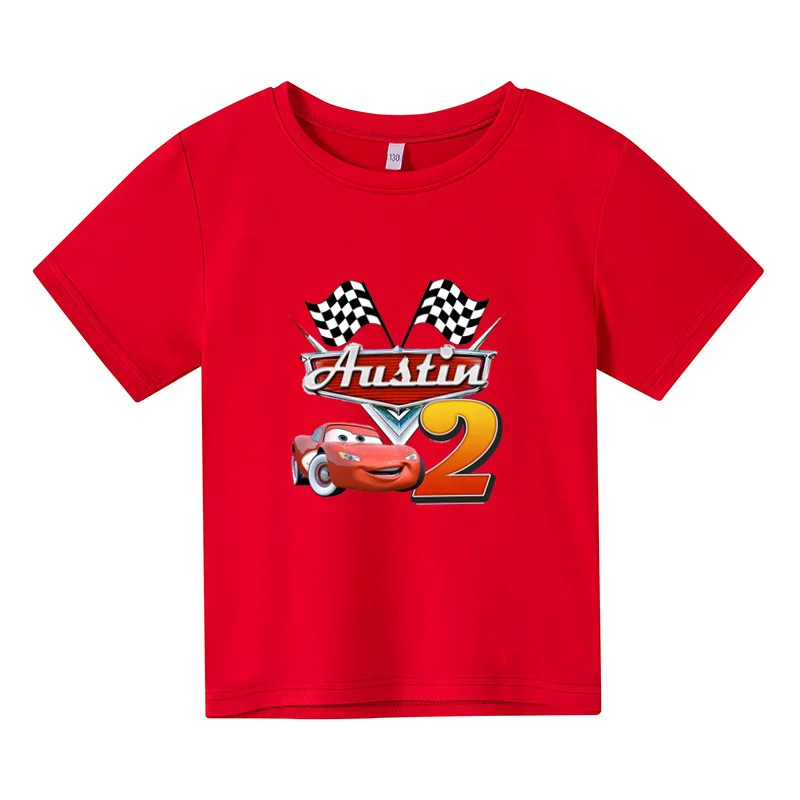 

Disney Cars Summer Children's T-shirt Lightning McQueen TShirt Boy Girl Shirt Printing Clothes For Kids Casual Tops 3-14Years
