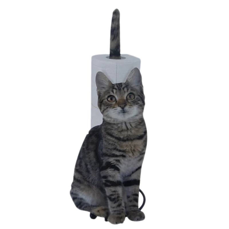 

Metal Paper Towel Cat Figure Kitchen Decoration Practical Gadget Stand Napkin Roll Home Shelf Storage Accessory Style