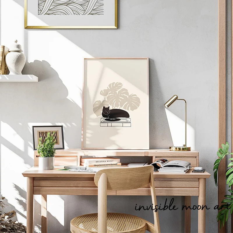 Милый кот иллюстрация кошка фруктовая чаша кошачья линия сонные котешки