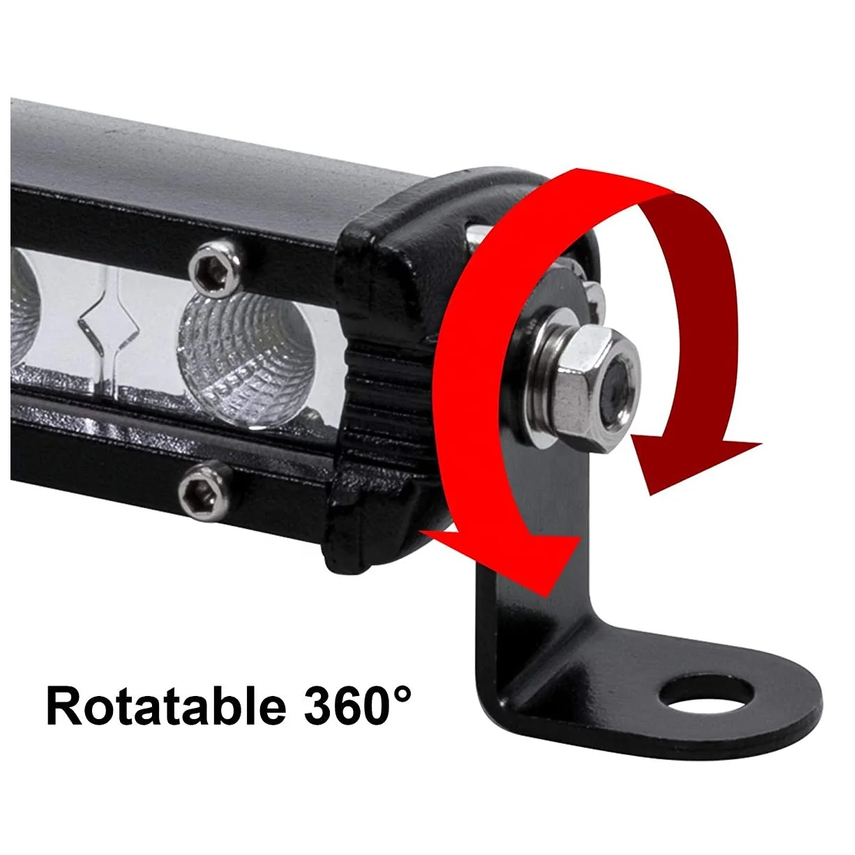 7-дюймовые ультратонкие однорядные внедорожные фонари для внедорожника 1530lm 18 Вт