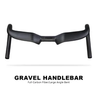 carbon gravel handlebar 31 8mm road bicycle handlebar large angle bent 10 degree outer drop bar 400420440mm bicycle handle bar