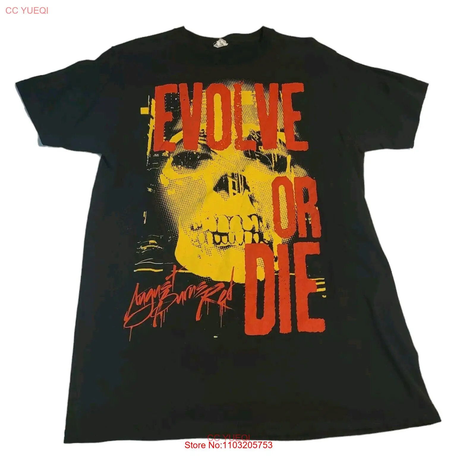 Мужская футболка с графическим принтом August burn Red черная большого размера