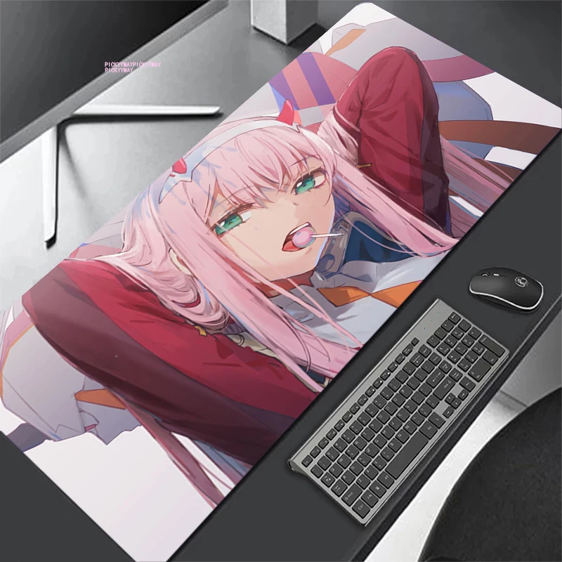 

Mouse Pads Zero Two Darling In The Franxx Table Mats Computer Mousepad Company Big Desk Pad 100x50cm Large Gamer Mousepads Mat