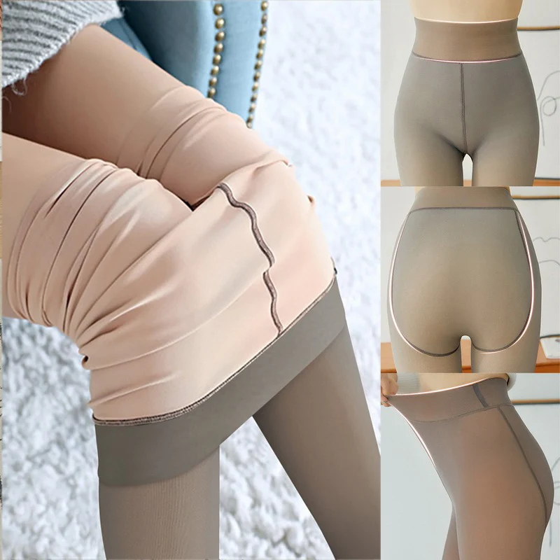 

Women Autumn Warm Leggings For Women 2022 High Waist Translucent Velvet Thermal Pants Female Sexy Tights Elasticity Pantyhose