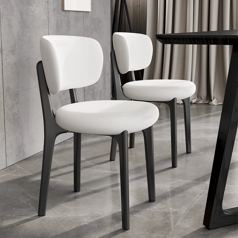 

Designer Unique Dining Chairs Black Wood Legs Clear Lounge Adults Dining Chairs Luxury Relax Fashion Sillas Interior Furniture