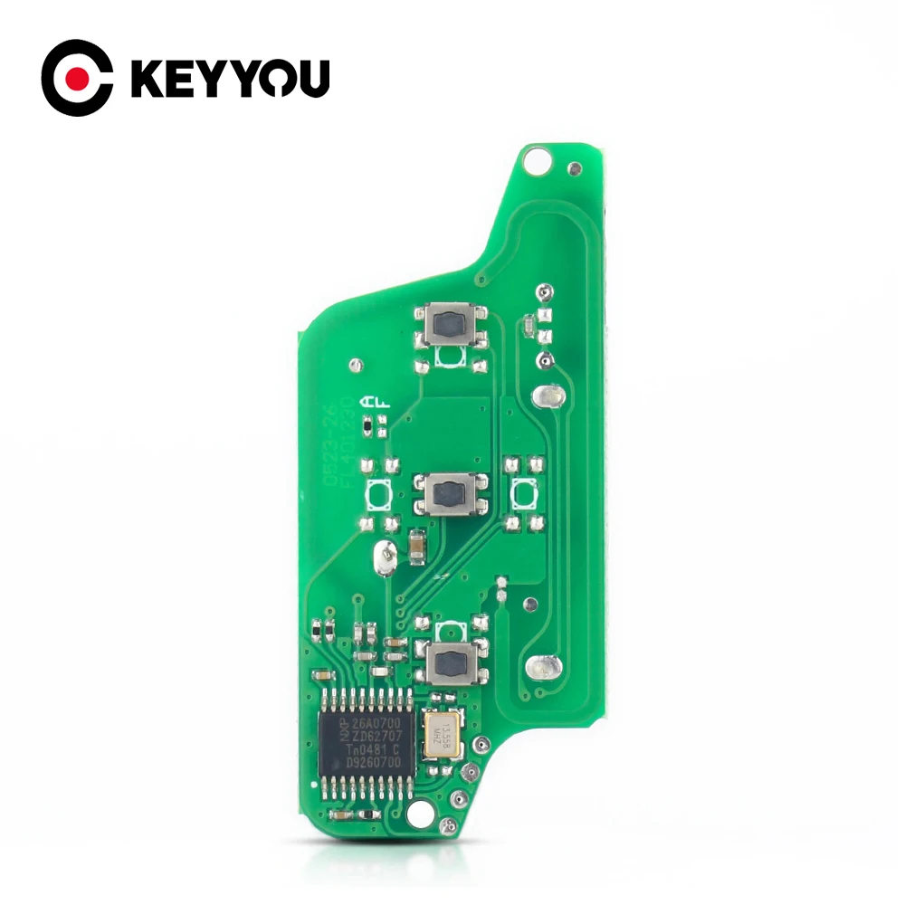 

KEYYOU ASK CE0523 Remote Flip Key Electronic Circuit Board 3 BTN For Peugeot 207 307 308 407 607 807 For Citroen C2 C3 C4 C5 C6