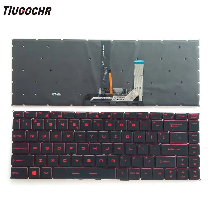 

Клавиатура для MSI GS65 GF63 GF63 8RC GF63 8RD GF63 тонкая 9SC красная подсветка