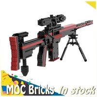 limited dl q33 moc bricks diy enthusiast sniper rifle assembly building blocks gun technical military city police toys boy gifts
