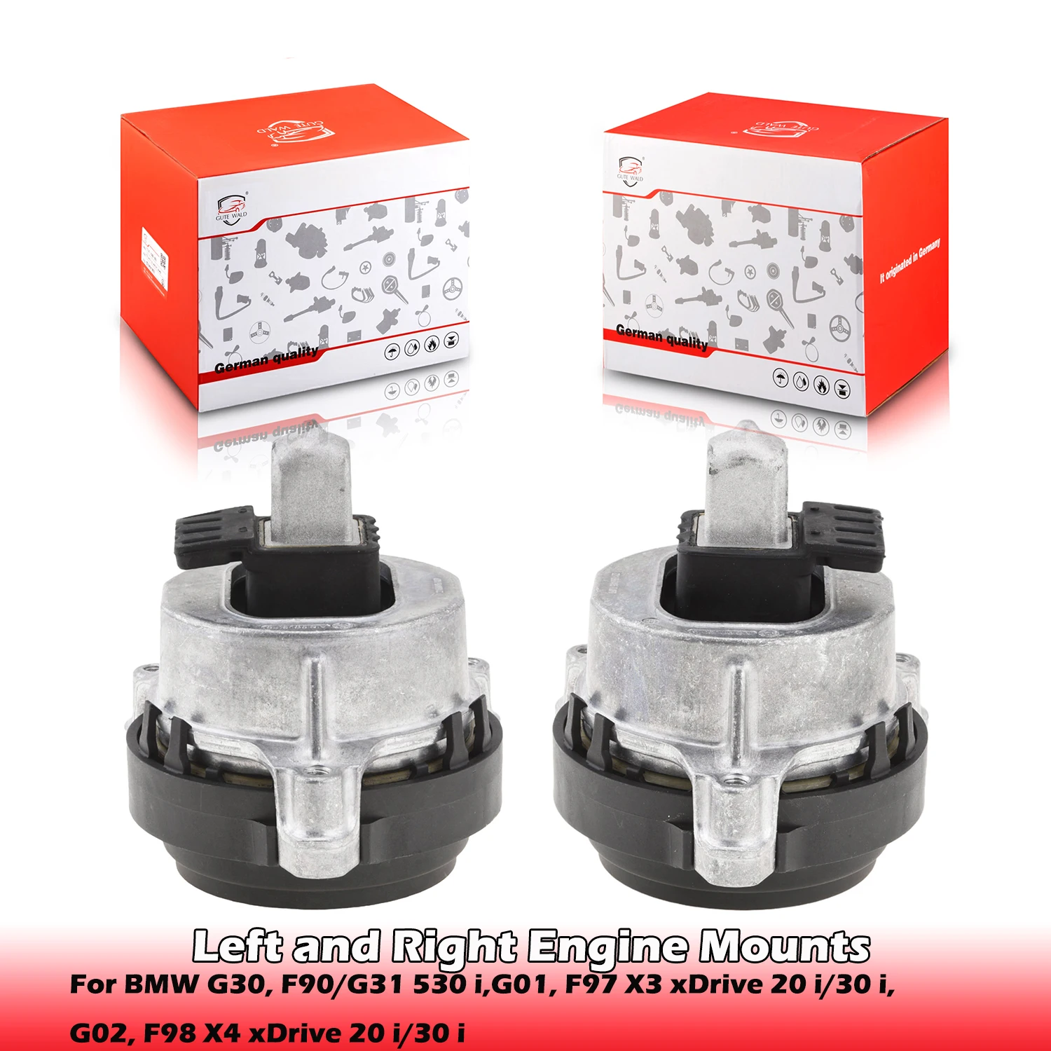 

Пара креплений двигателя 22116860495,22116860496 для BMW G30, F90/G31 530 i, G01, F97 X3 xDrive 20 i/30 i, G02, F98 X4 xDrive 20 i/30 i