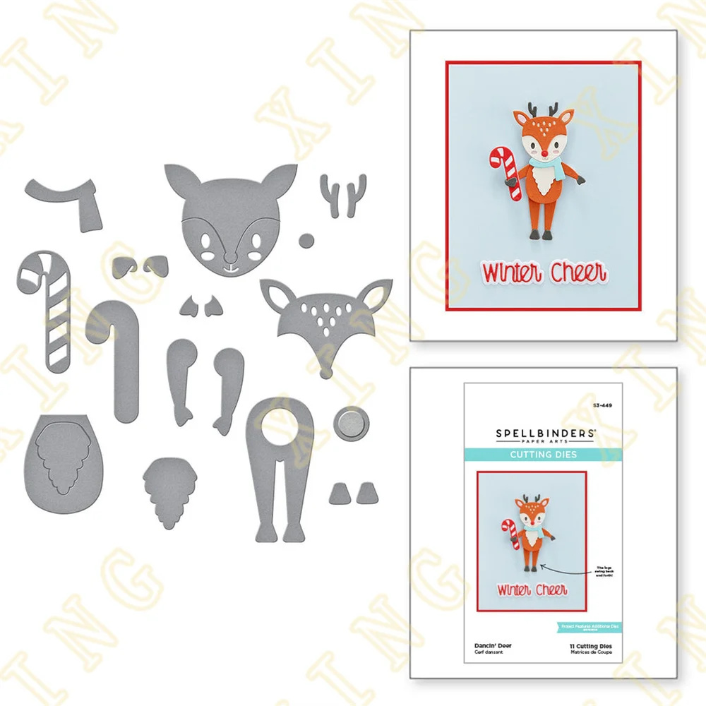 

Deer Scarf 2022 New Arrival Metal Cutting Dies Scrapbook Diary Decoration Stencil Embossing Template Diy Greeting Card Handmade