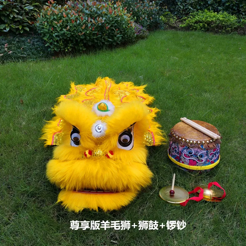 Деревянный барабанный набор львов для танцев 6 дюймов / 8