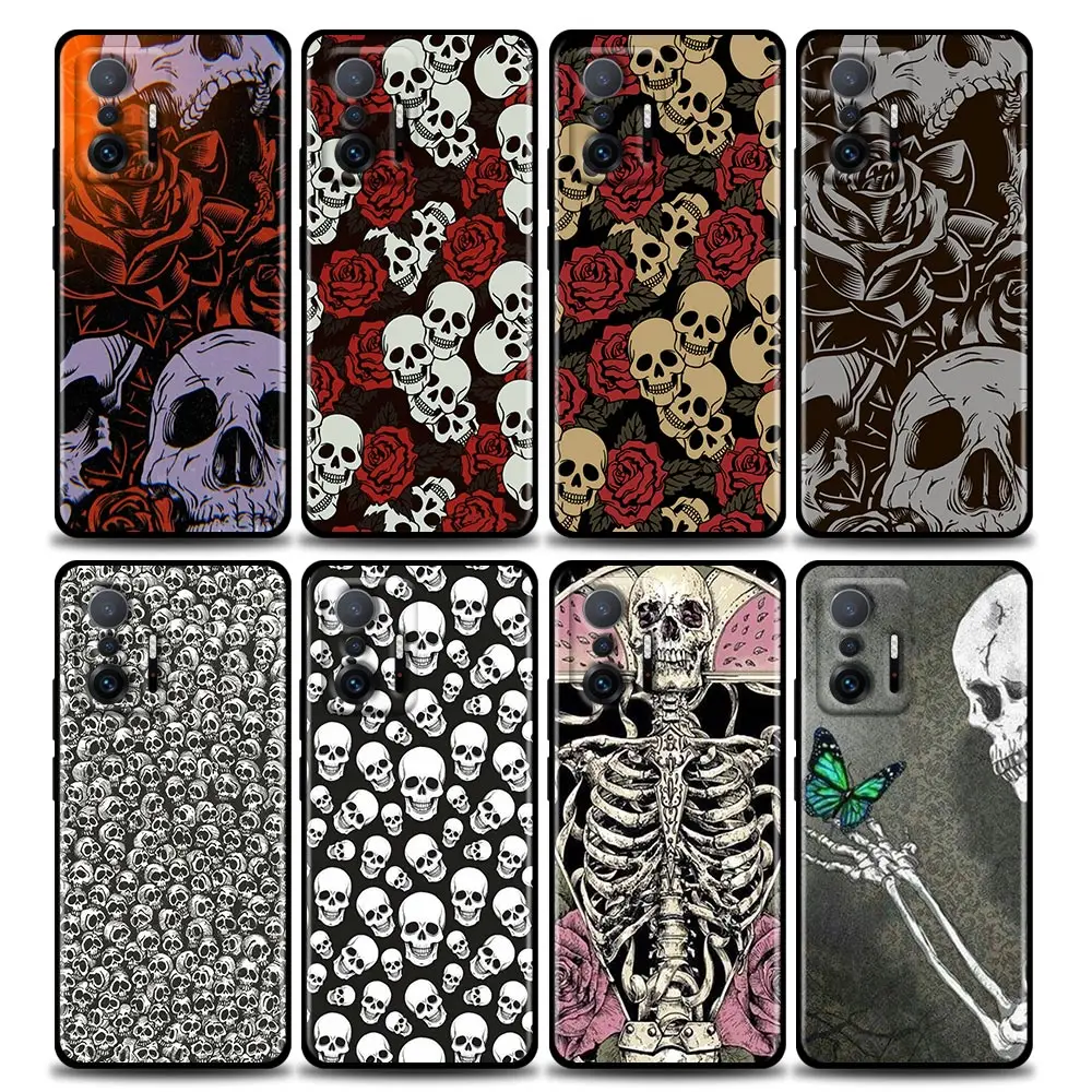 

Terror Gothic Fashion Skull Funda Coque Phone Case for Xiaomi 12 12X 11 11X 11T X3 X4 NFC M3 F3 GT M4 Pro Lite NE 5G Case Capa