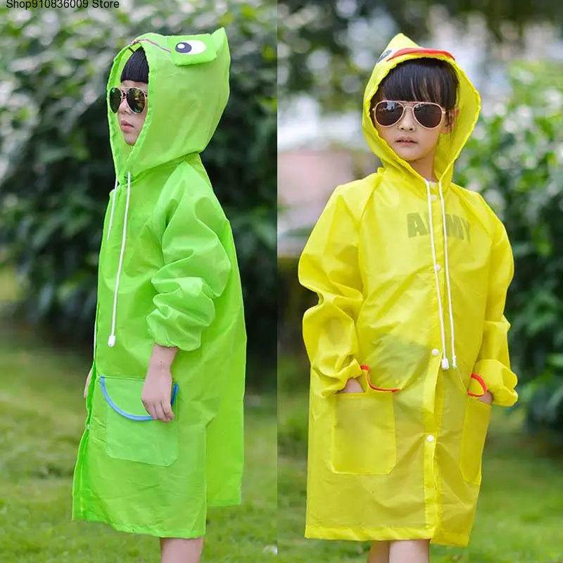 

Waterproof 1PCS Kids Raincoat Children Rain Coat Rainwear Windproof Rainsuit Cartoon Animal Style Student Poncho
