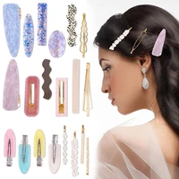 2330pcs pearl acetate clips metal beaded fashion hair pins gold wedding valentine day gifts toddler girls clips set accessories