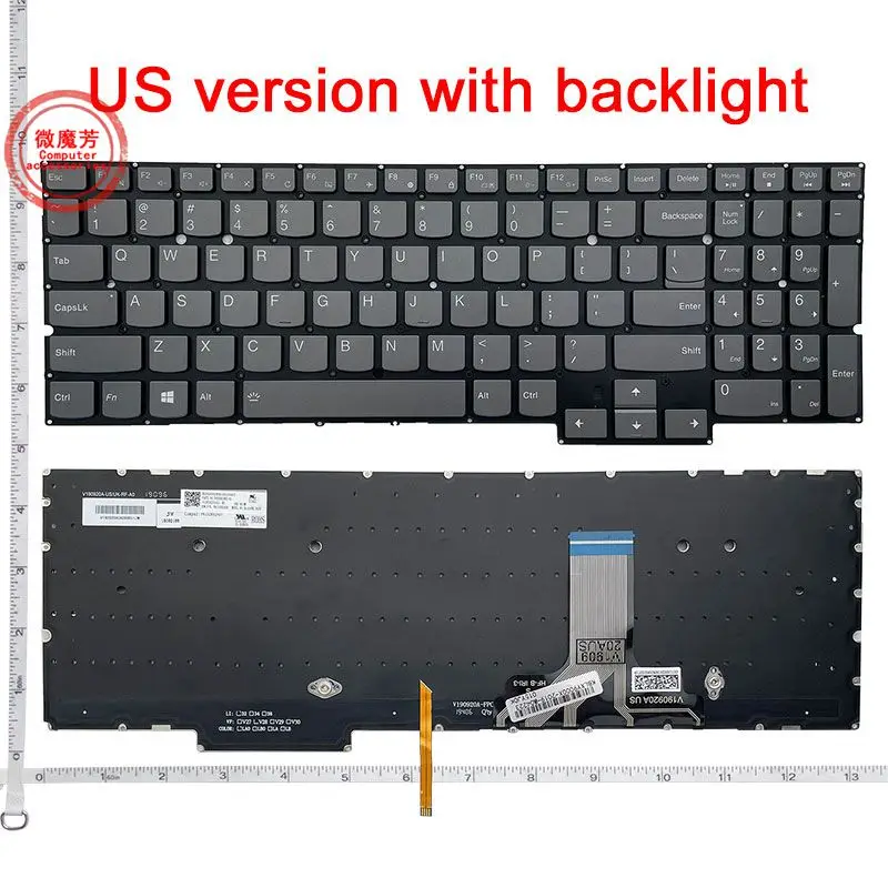 Новая английская клавиатура для ноутбука Lenovo Legion Y9000X 2020 2020R 2019 R9000X 2020H Y740S-15