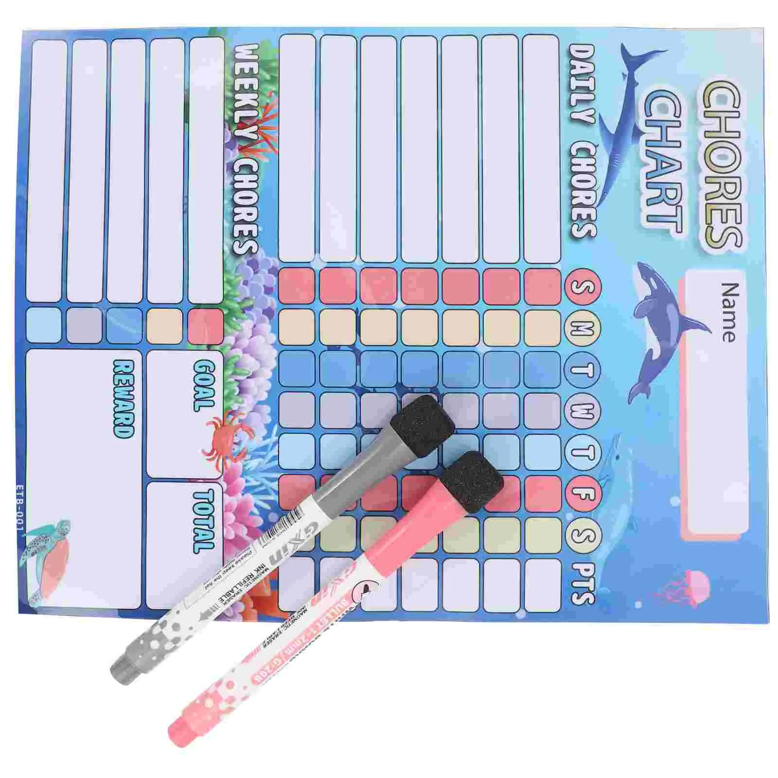 

Household Chores Fridge Magnet Children Accessory Convenient Kids Calendar Magnetic Sticker Whiteboard The Pet
