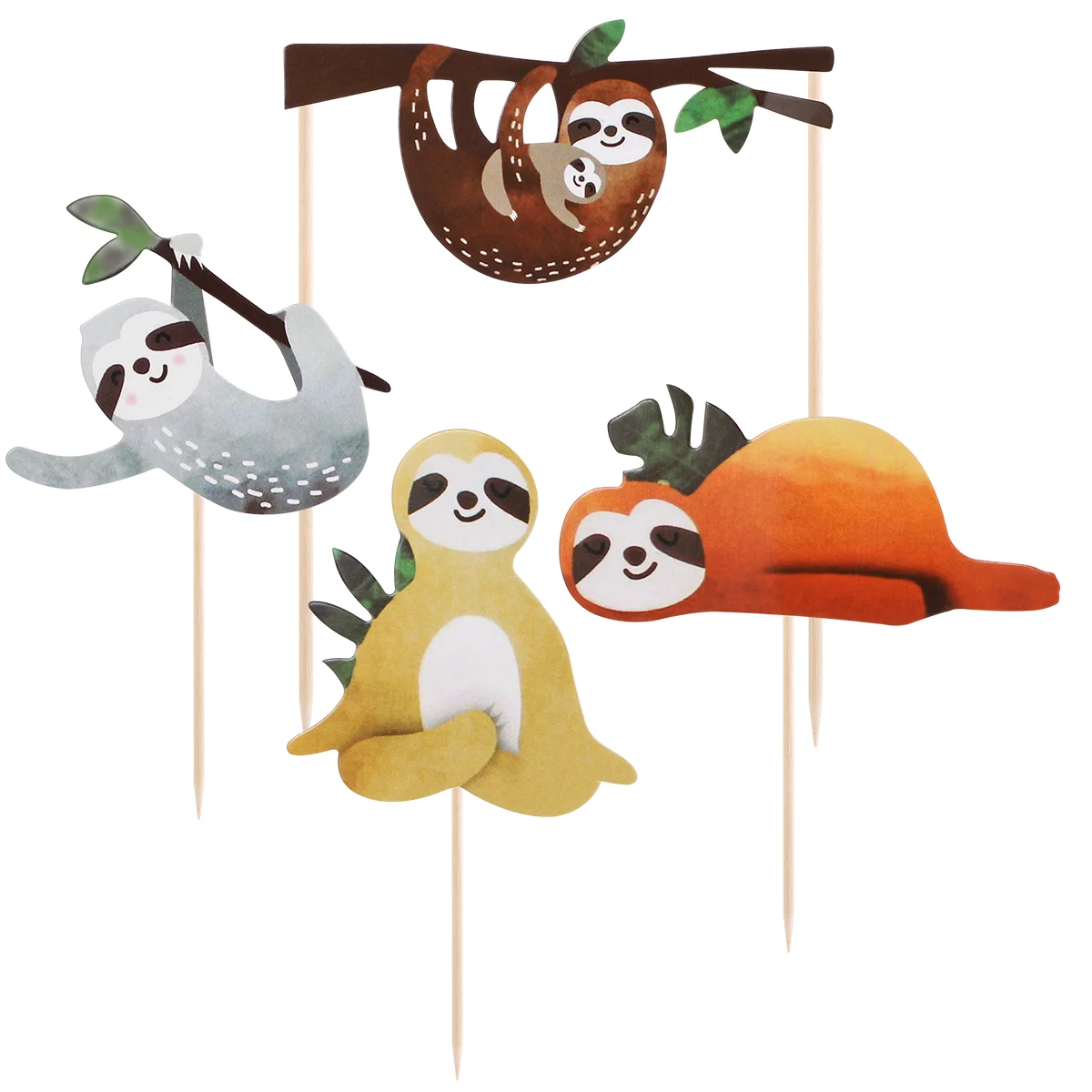 

Cute Sets Sloth Wedding Top Hat Insert Cake Sloth Cake Decorations Wooden Sloth Birthday Decorations Sloth Cake Decorations Baby