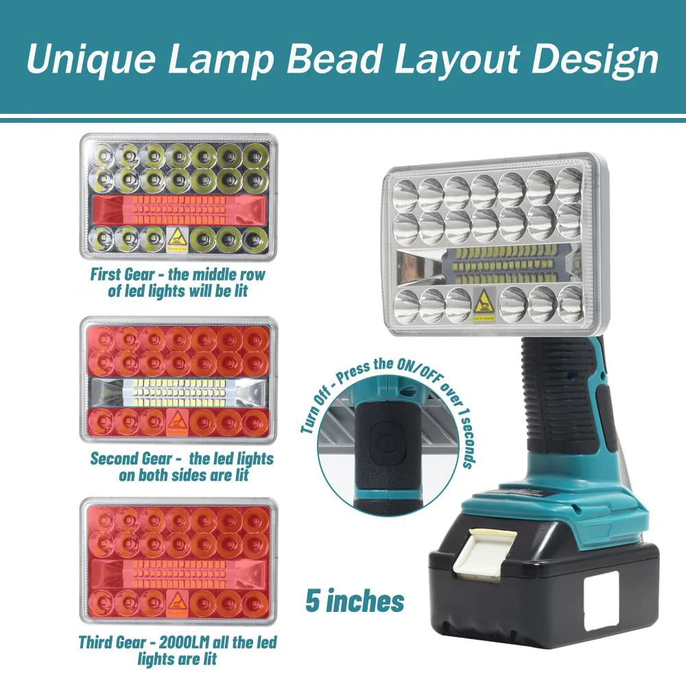 Фонарик для наружного освещения 5 дюймов 18 в