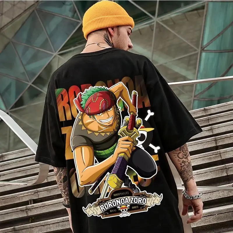 

New Summer Fashion Oversize Short Sleeved Men T-Shirt Loose Funny Space Elements Anime Print Men's Unisex T Shirt Couples Top
