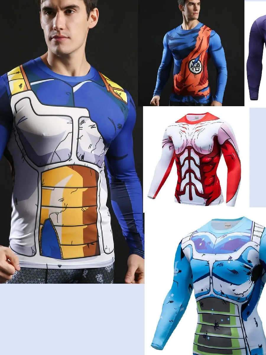 

3D Printed T Shirts Cosplay Men Anime GOKU Shirts Fitness Compression T-Shirts Bodybuilding Tops Tees Vegeta Camiseta Tsthirt