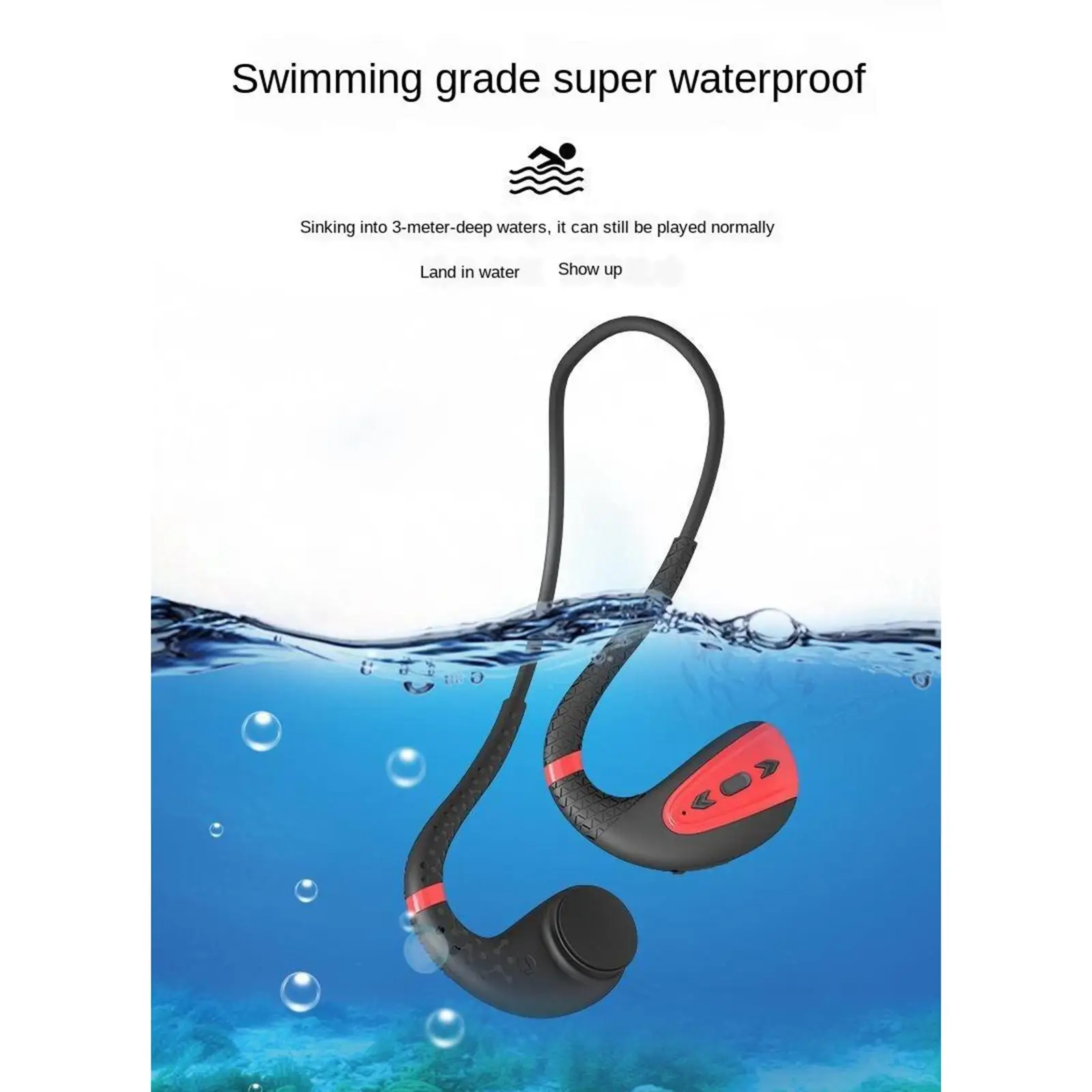 

Водонепроницаемые Bluetooth-наушники с открытым ухом и костной проводимостью, 8 ГБ, стереонаушники