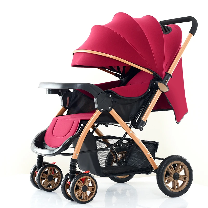 

Baby Stroller High Landscape Reclinable Lightweight Folding Shock Absorber Stroller Artifact
